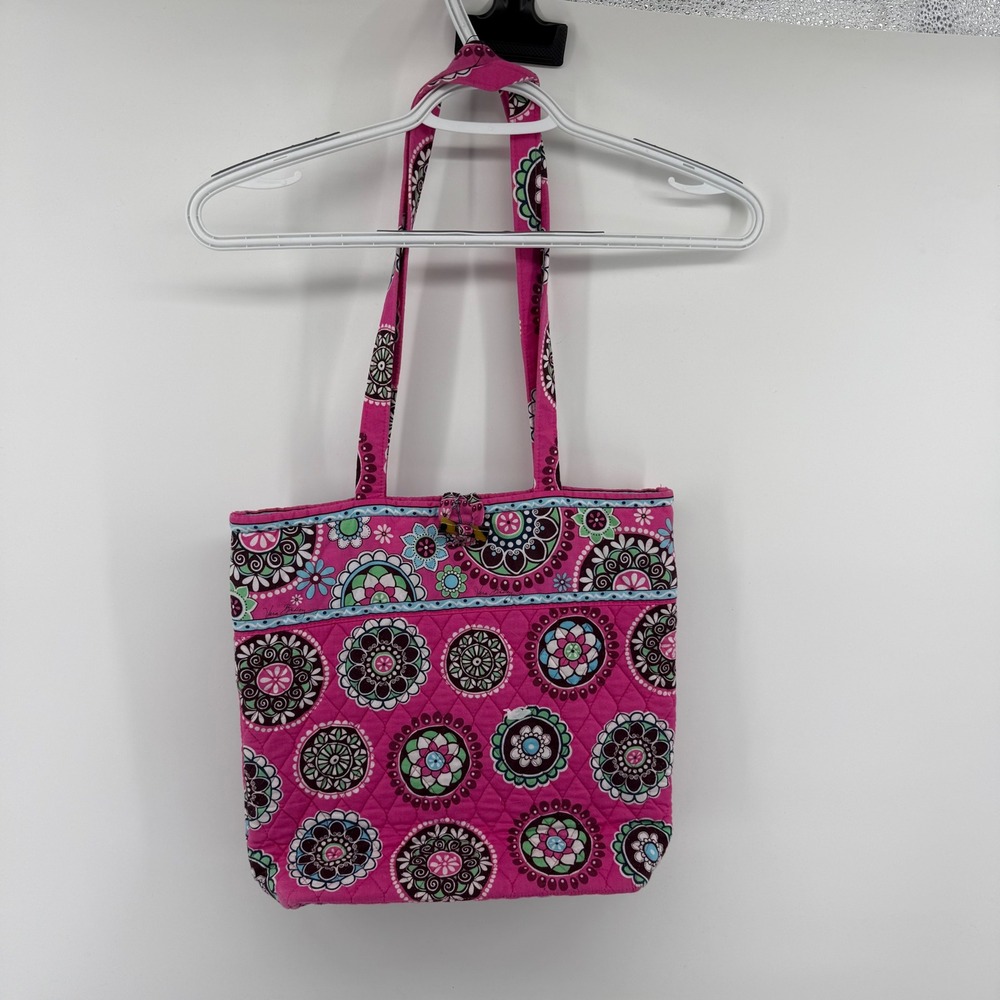 Vera Bradley Cupcakes Pink Quilted Cotton Tote Bag Floral Shoulder Bag‎ Retired